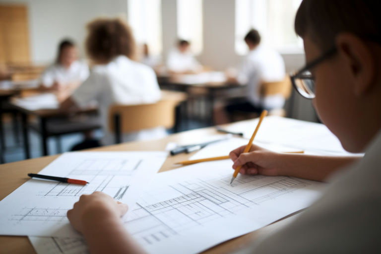 etudiant-dos-table-dessin-plans