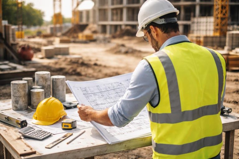 ingenieur-chantier-plan-construction-echantillons