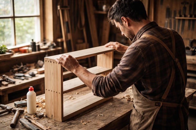 atelier-bois-rustique-assemblage-etagere